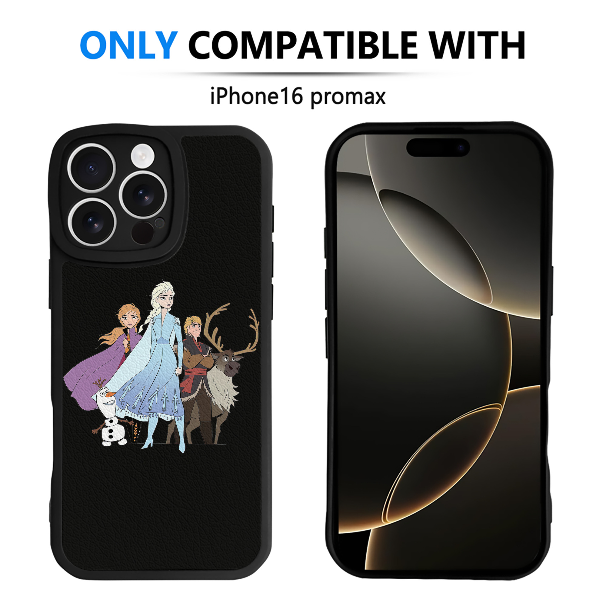 （画像用） アナと雪の女王 アンナ エルサ Frozen Anna Elsa 【iPhone 16シリーズ対応】シリコンスマホケース（レザー調） 材質：シリコン